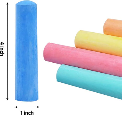 60pcs Rounded Case Washable Sidewalk Chalk