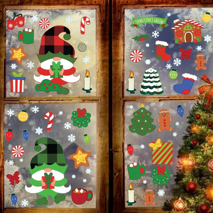 300pcs Christmas Gnome Window Clings