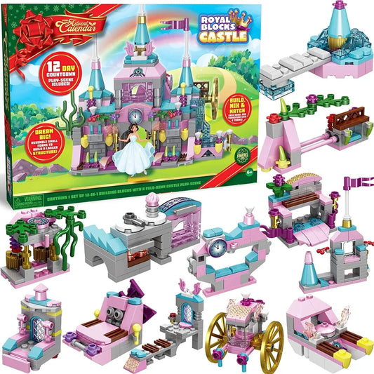 12 Days Princess Castle Building Blocks Advent Calendar