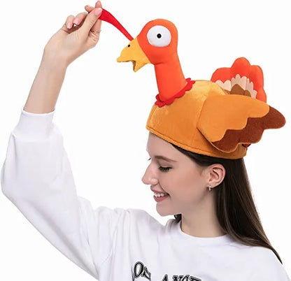 2Pcs Silly Wacky Turkey Hat