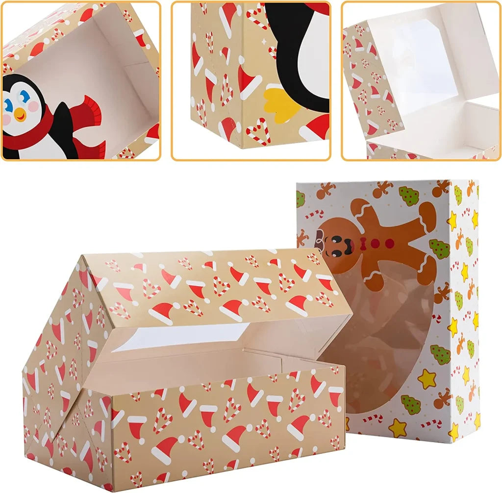 24pcs Christmas Cookie Boxes with Window