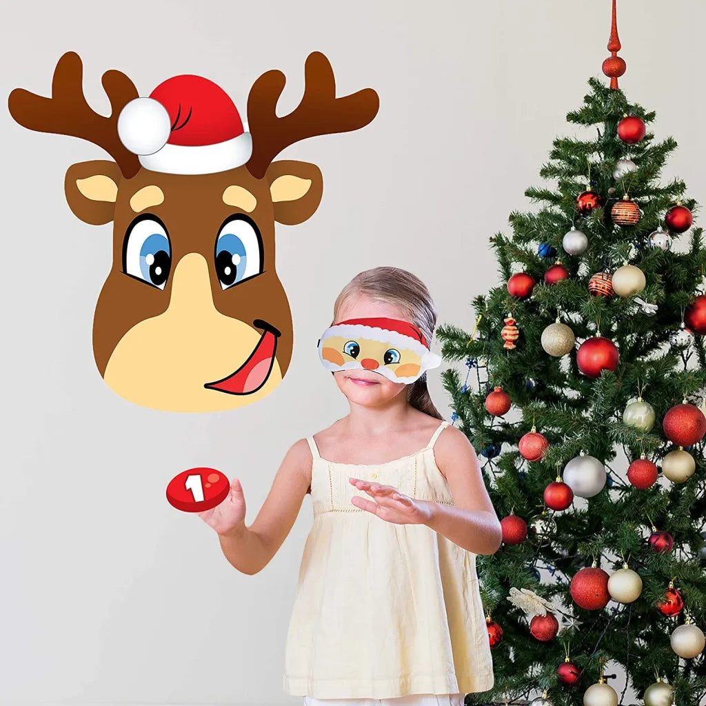 Inflatable Reindeer Antler Ring Toss Christmas Game Set