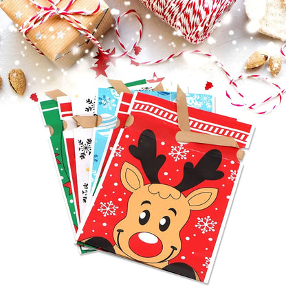 60pcs Plastic Drawstring Christmas Gift Bags