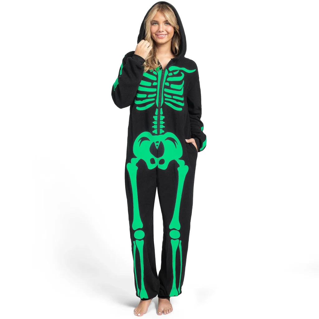 Adult Glow in the Dark Skeleton Halloween Costume