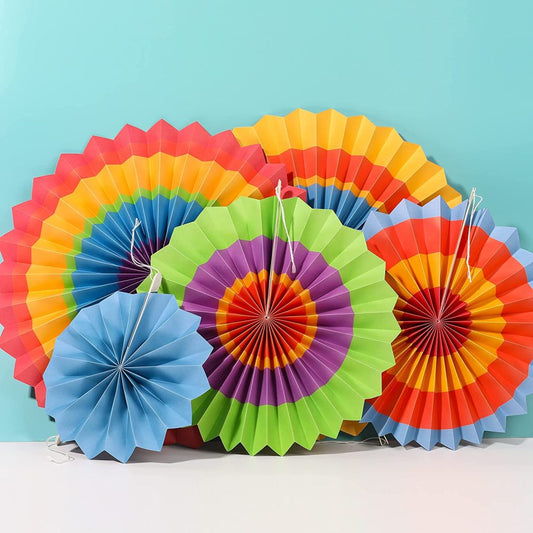 Cinco De Mayo Hanging Paper Fans Rosettes