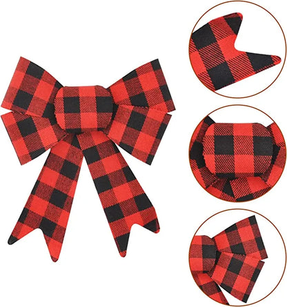 18Pcs Red Plaid Flannel