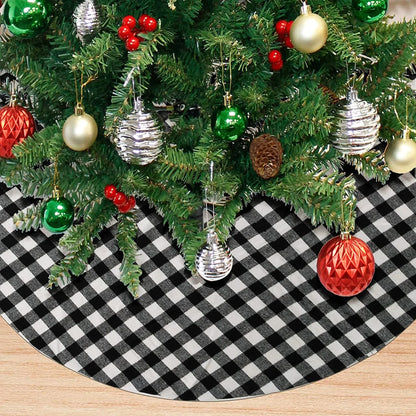 Buffalo Plaid Christmas Tree Skirts 48in