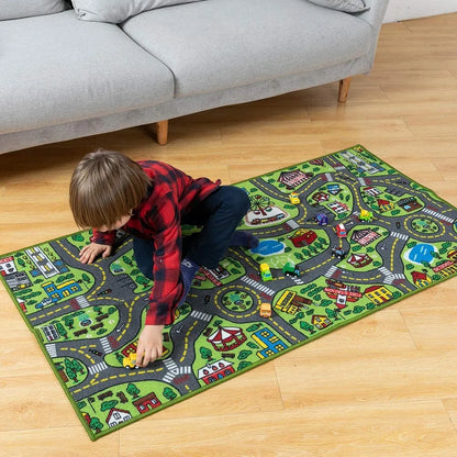 Play Rug with 12 Pull-Back Vehicle Set