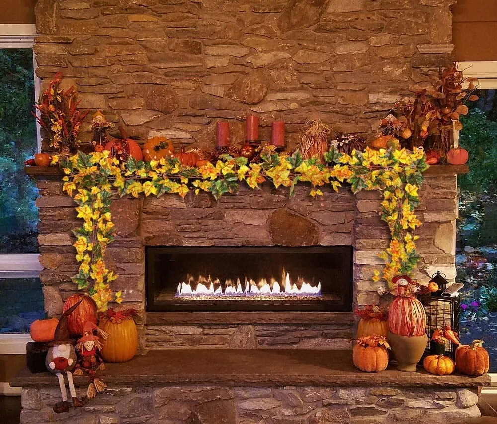 2Pcs Fall Maple Garland