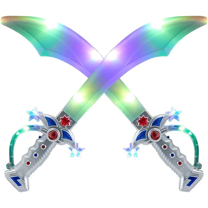 2pcs LED Flashing Buccaneer Pirate Sword 19.5in