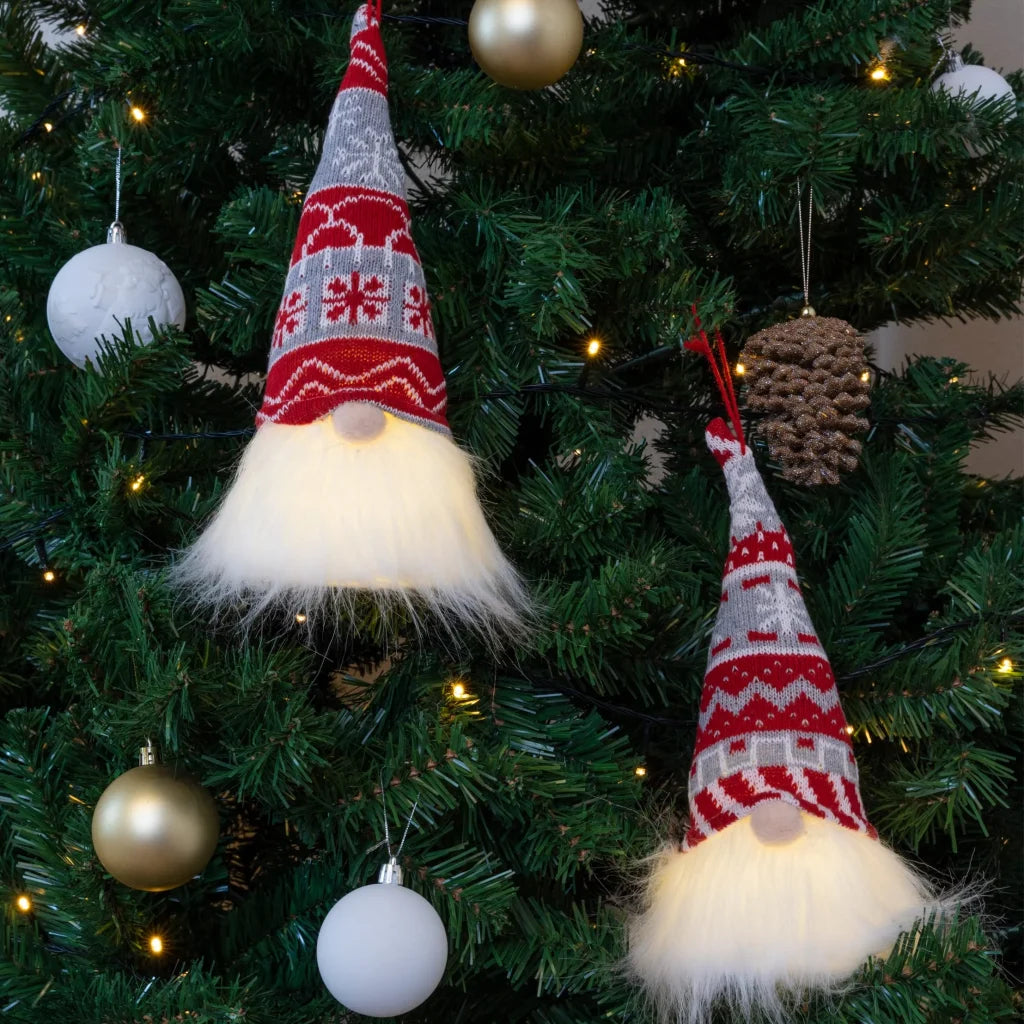 4pcs Light Up Christmas Gnome Decoration