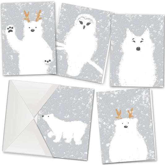 36pcs Christmas Snowy Greeting Cards