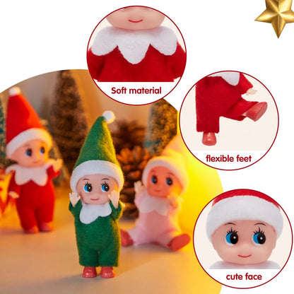 3PCS Tiny Elf Doll Christmas Holiday Decorations