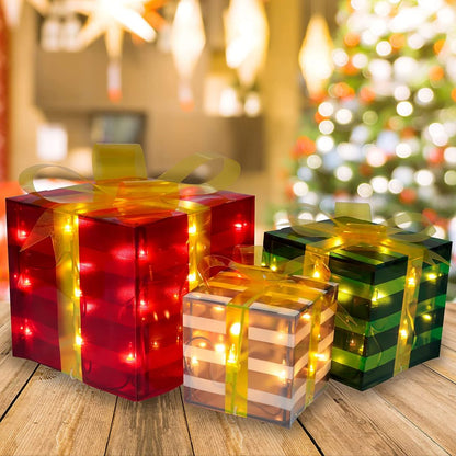 3pcs Decorative PVC Christmas Light Box