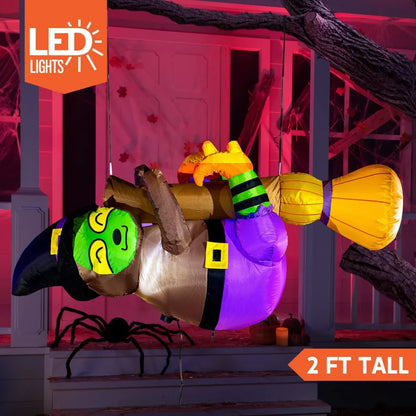 4ft Sloth Witch Inflatable Halloween Decorations