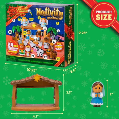 24pcs 2023 Nativity Figurine Christmas Advent Calendar