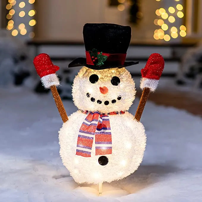 LED Collapsible Snowman Christmas Yard Light 22in