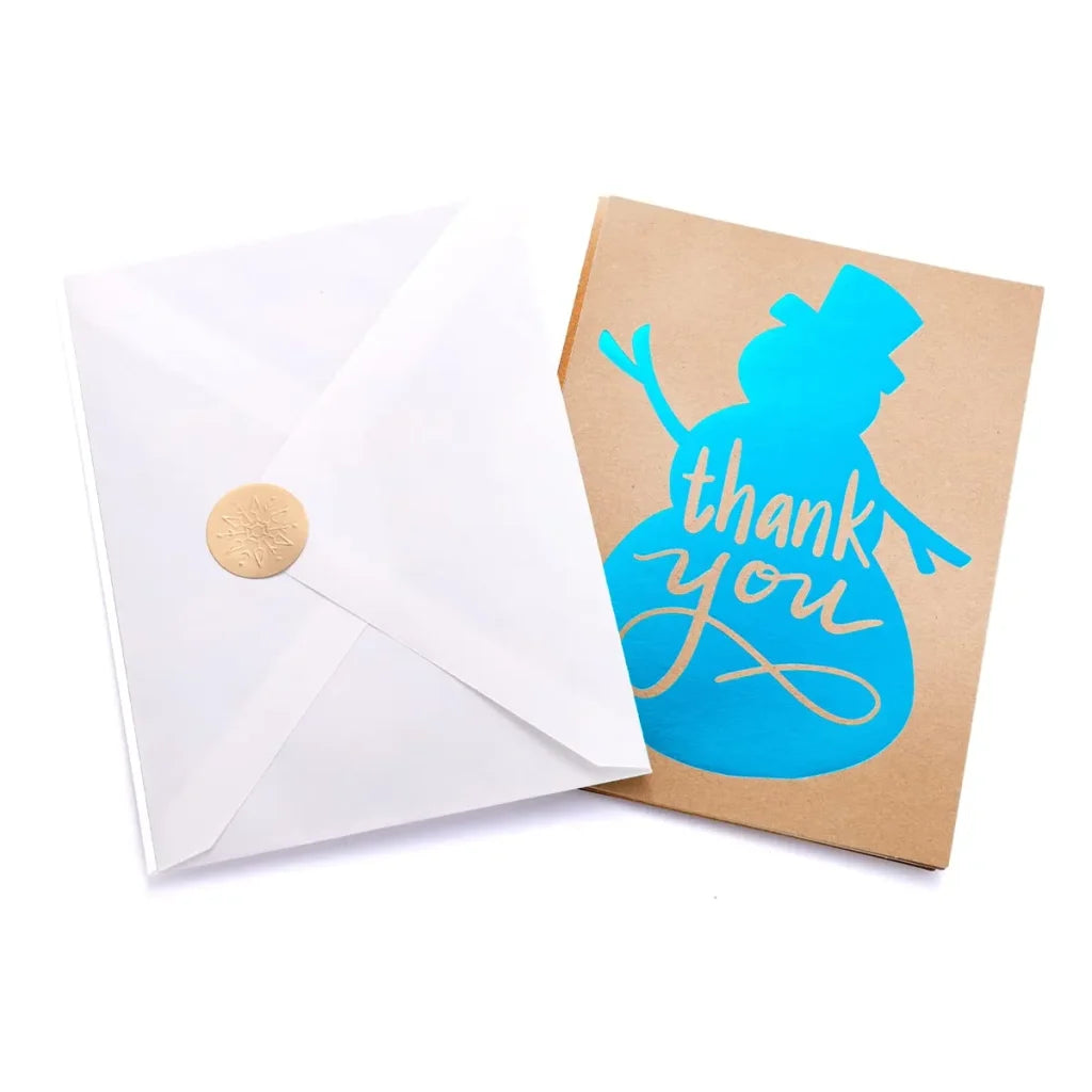 72pcs Kraft Christmas Thank You Cards With Envelopes