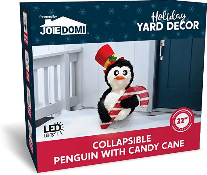 LED Collapsible Penguin Christmas Decorations 22in