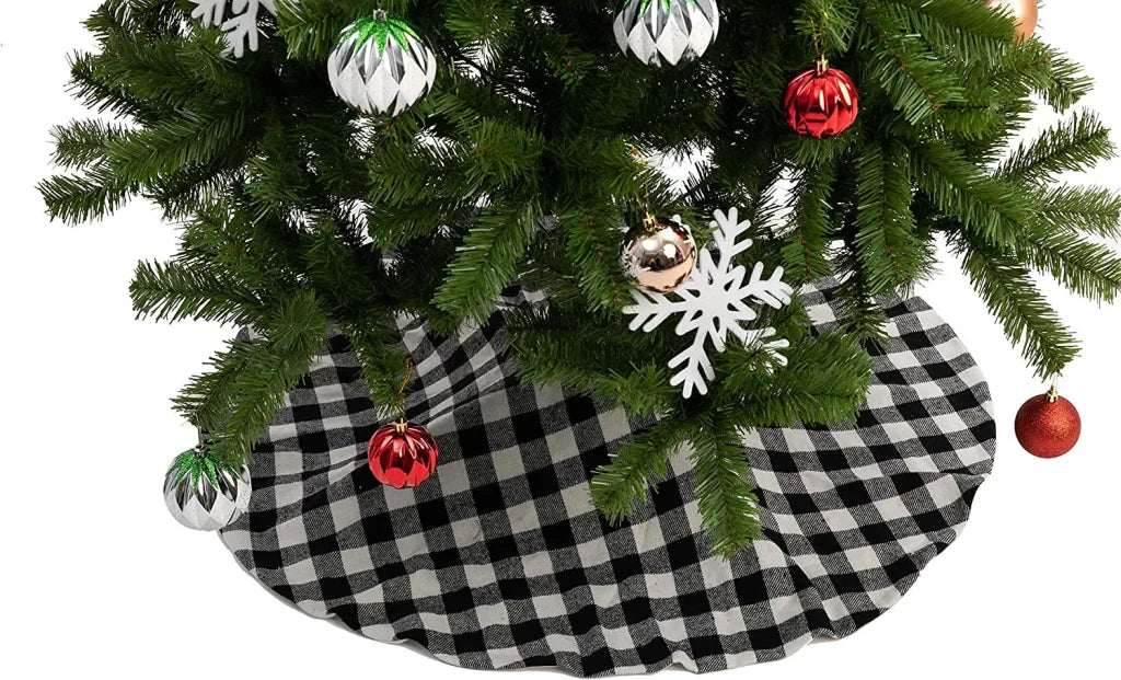 Buffalo Plaid Christmas Tree Skirts 48in