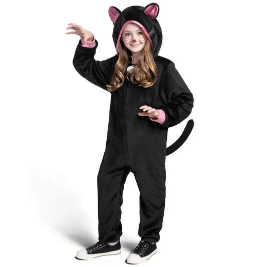 Unisex Black Cat jumpsuit Pajama Costume