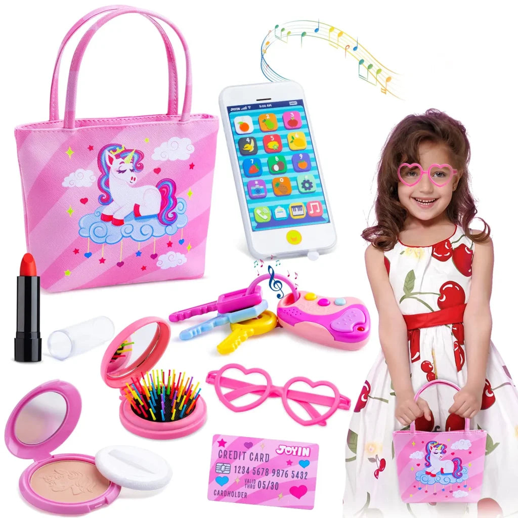 8Pcs Unicorn Purse Toy Set