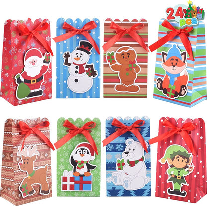 24pcs Christmas Treat Bags with Large Sticking Tag