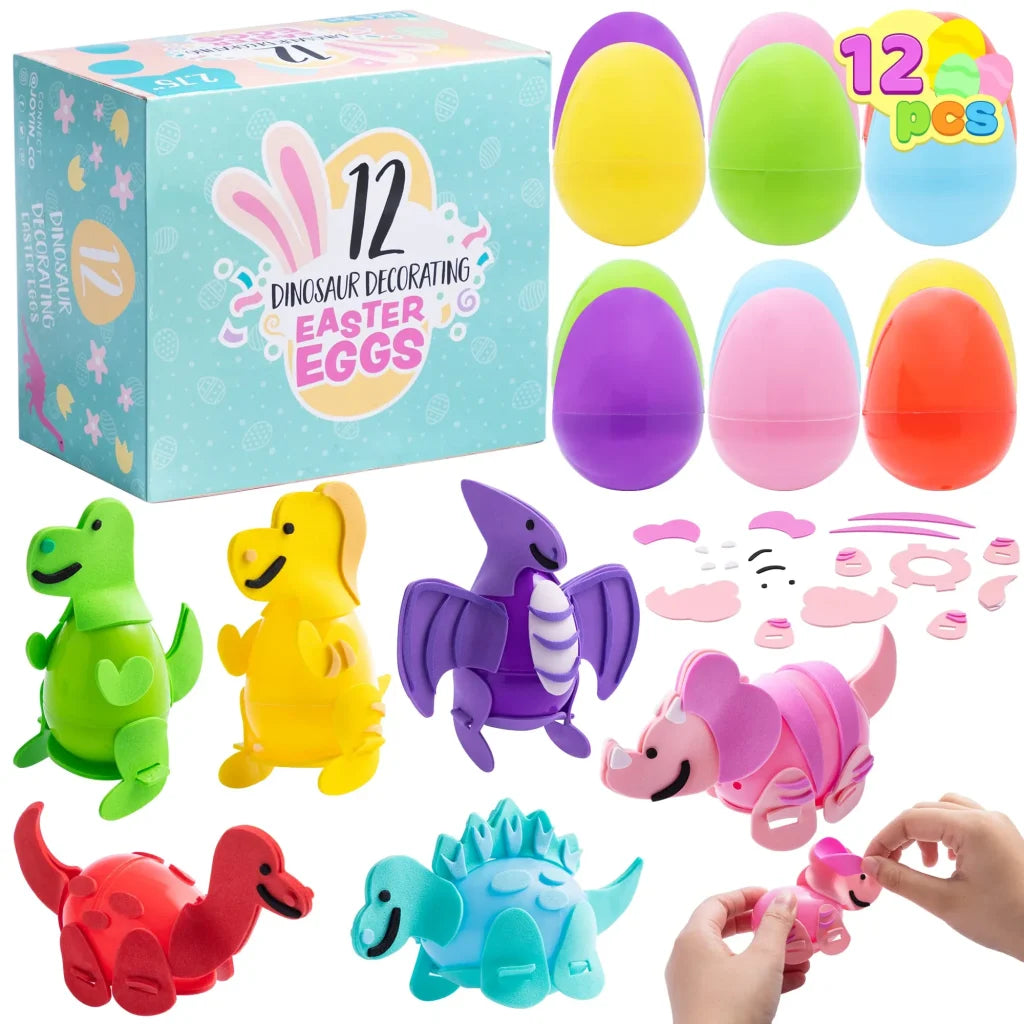 12Pcs Easter Dinosaur Deformation Eggs