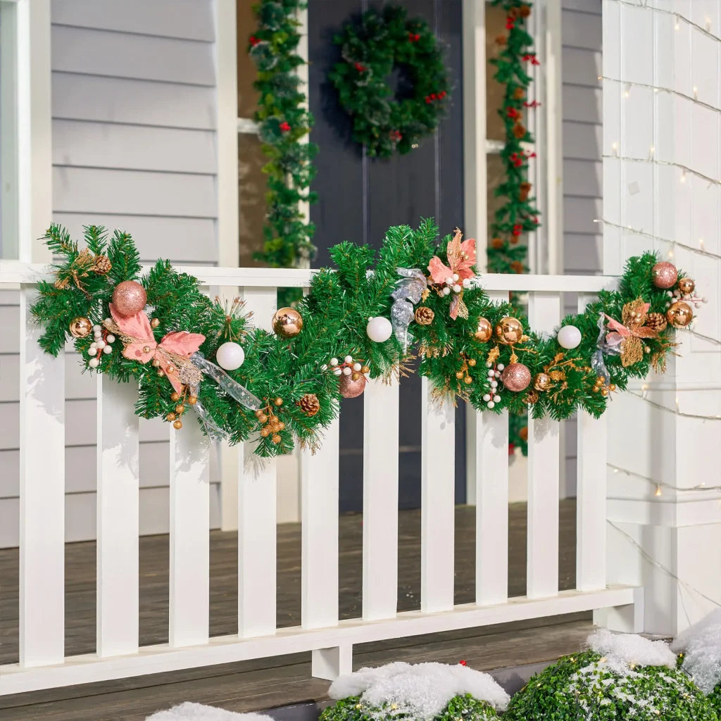 6ft Christmas Garland with 50 LED Lights