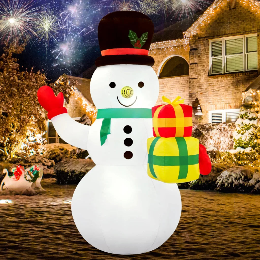 5ft Christmas Inflatable Snowman Decoration with Build-in LEDs