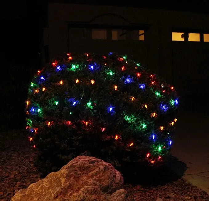 100 LED Pure White Warm White and Multicolor Christmas Net Lights