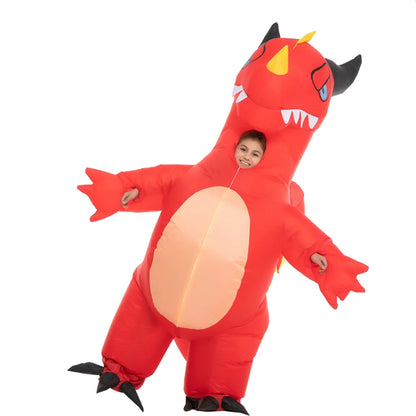 Kids Inflatable Red Dragon Halloween Costume