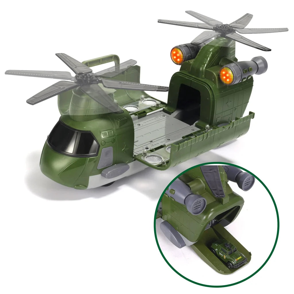 Military Cargo Airplane Set and Army Action Figures