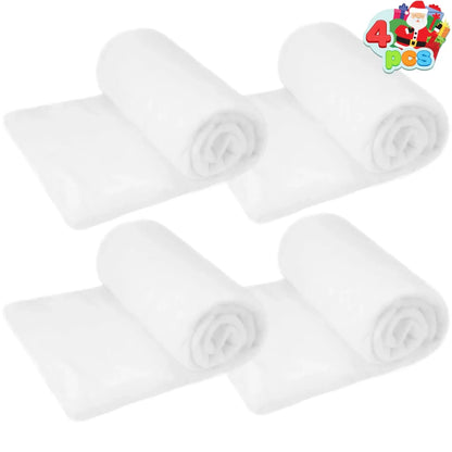 4 Pcs Christmas Snow Blanket Roll (3×8 Ft)