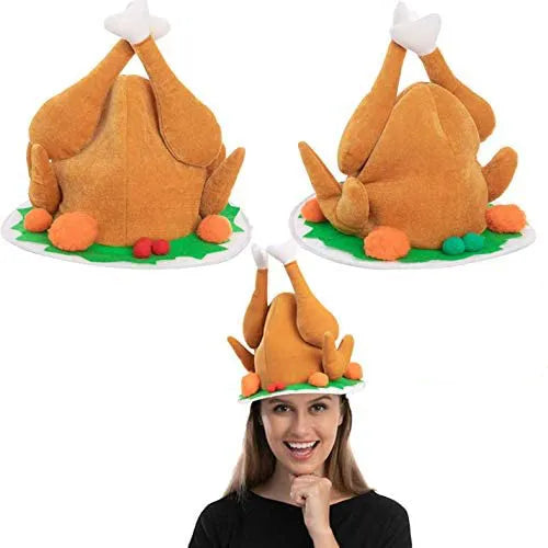 2Pack Silly Turkey Roasted Hat