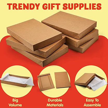 12pcs Kraft Brown Cardboard Collection Set