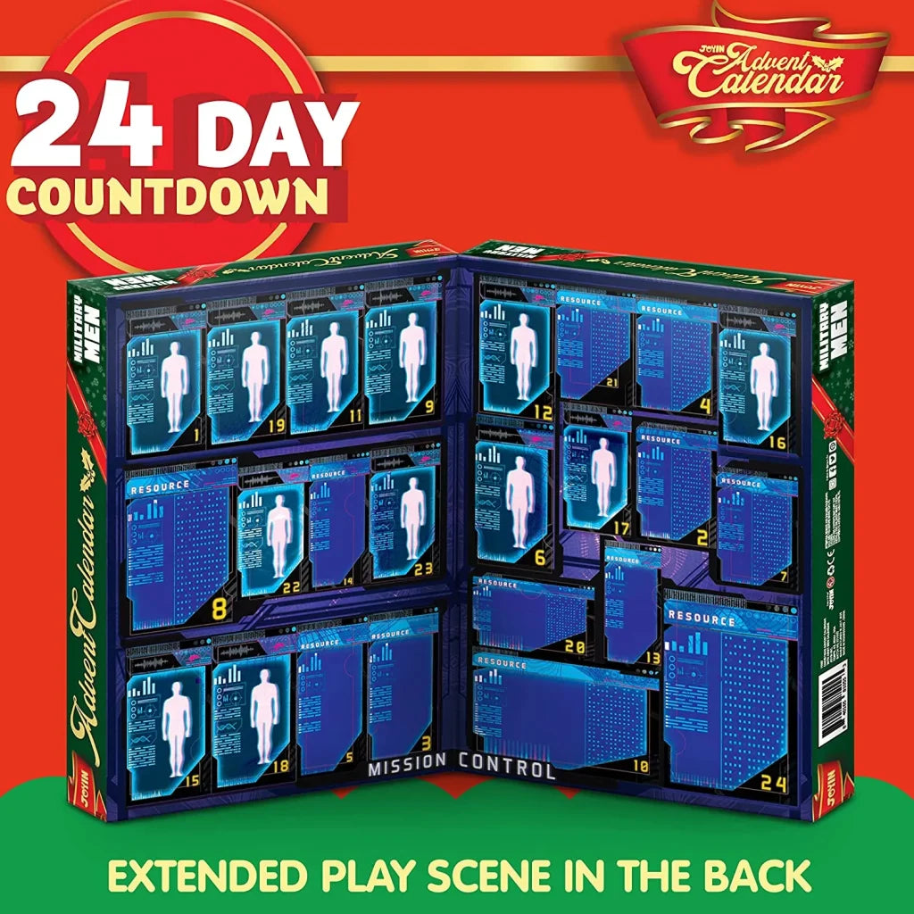 24 Days Christmas Advent calendar with Military Army Man