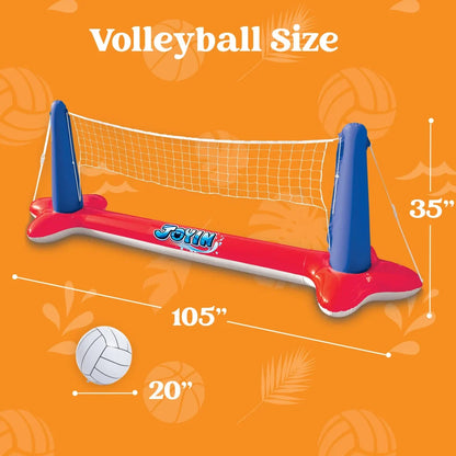 Inflatable Pool Float Set for Volleyball and Basketball