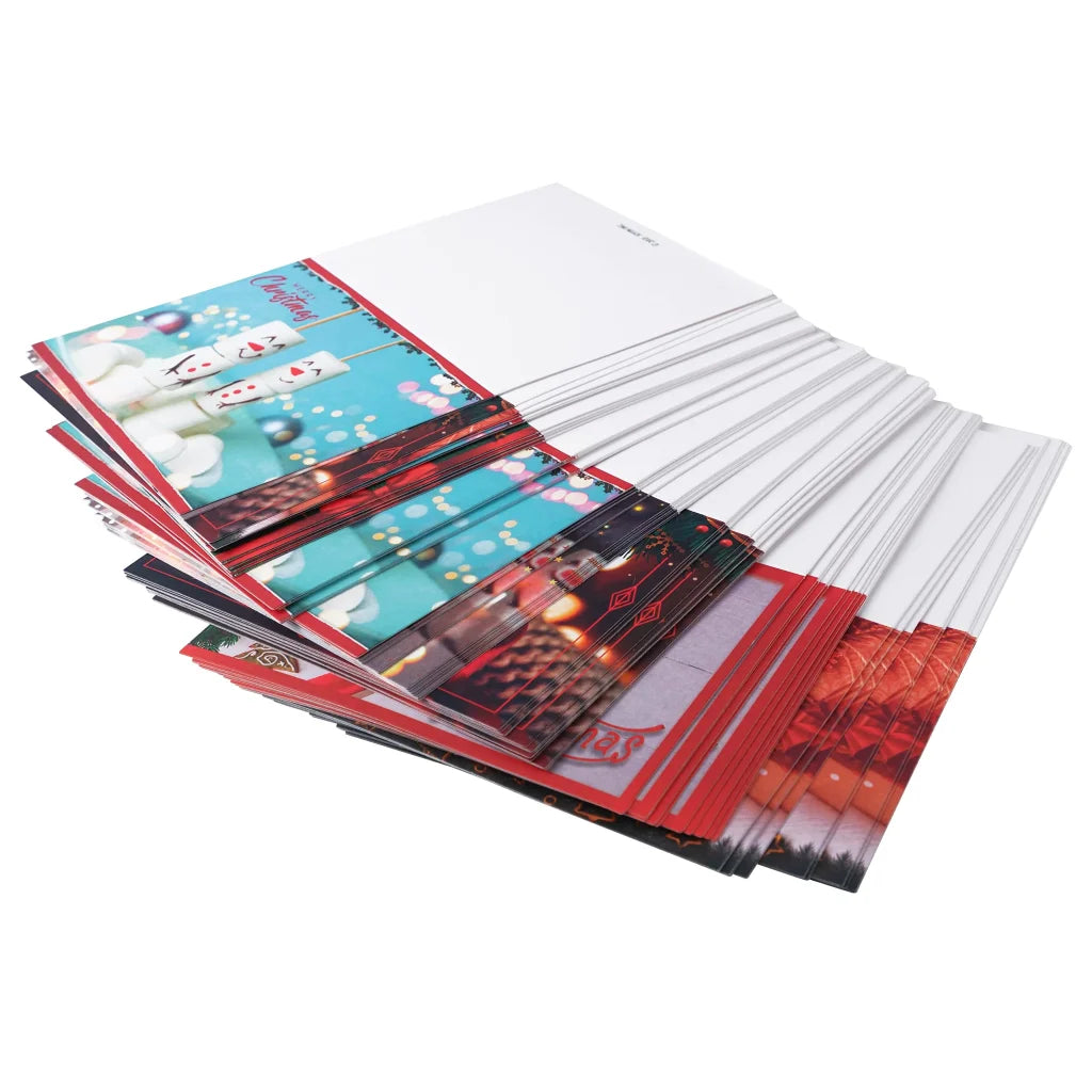 72pcs Christmas Marshmallow Holiday Cards