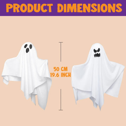 6pcs Halloween White Hanging Ghost 19.6in