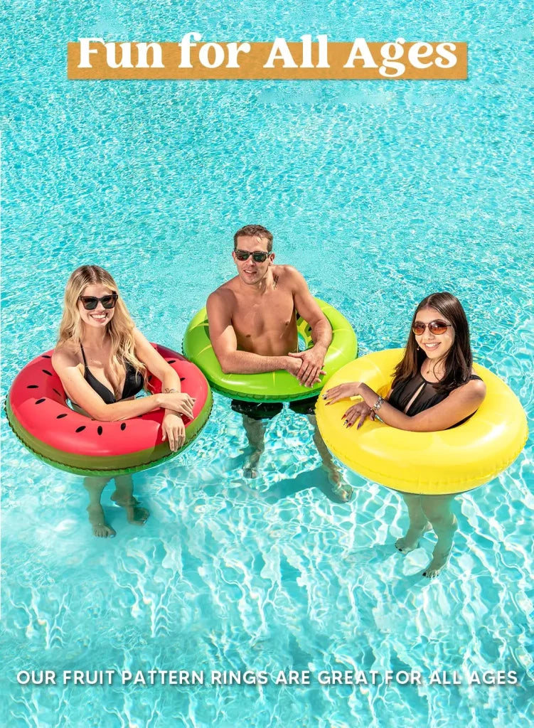 3pcs 32.5in Fruits Pool Inflatable Floats