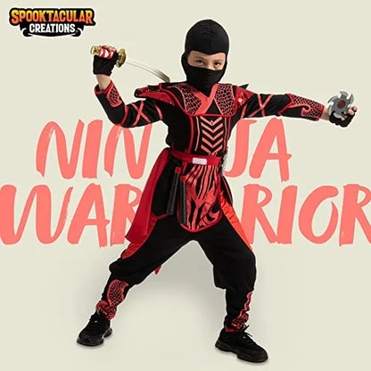 Boys Red Ninja Halloween Costume