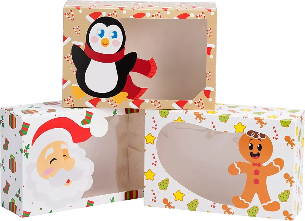 24pcs Christmas Cookie Boxes with Window