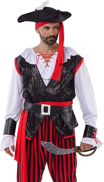 Mens Sea Captain Pirate Halloween Costume