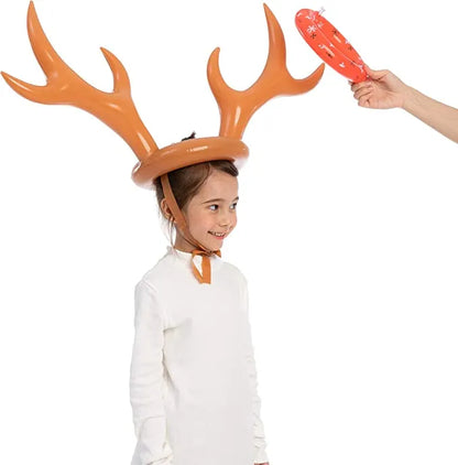 Inflatable Reindeer Antler Ring Toss Christmas Game Set