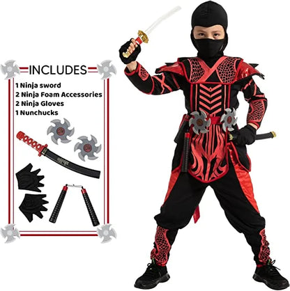 Boys Red Ninja Halloween Costume