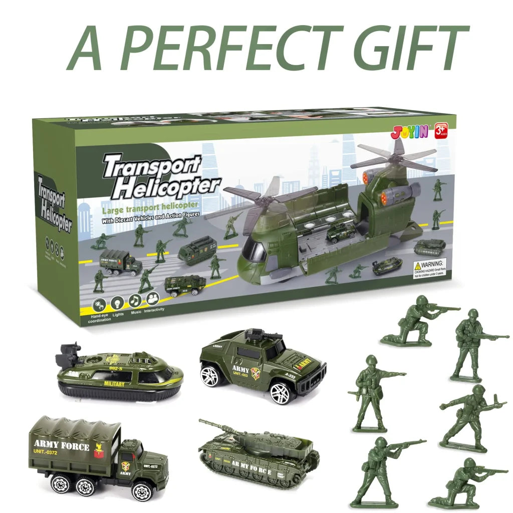 Military Cargo Airplane Set and Army Action Figures